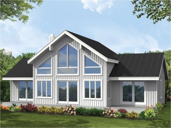 Contemporary house plans with large windows